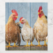 Étiquette Pour Bouteilles De Vin Poulet et amis (Étiquettes simples)