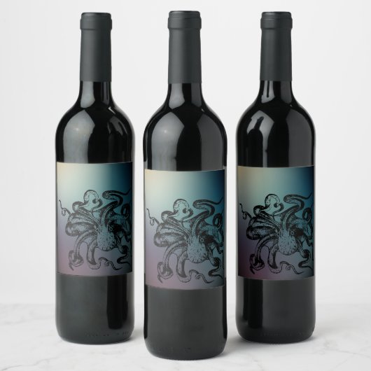 Étiquette Pour Bouteilles De Vin poulpe (Bouteilles)