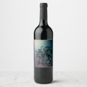 Étiquette Pour Bouteilles De Vin poulpe (Devant)