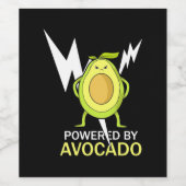 Étiquette Pour Bouteilles De Vin Powered by Avocado (Étiquettes simples)