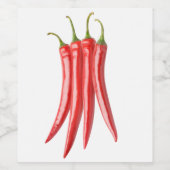 Étiquette Pour Bouteilles De Vin Ppers piment (Étiquettes simples)