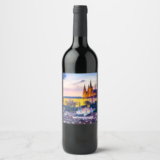 Étiquette Pour Bouteilles De Vin Prague (Devant)
