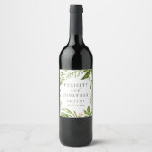 Étiquette Pour Bouteilles De Vin prairie sauvage | Mariage personnalisé (Devant)