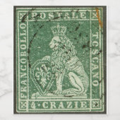 Étiquette Pour Bouteilles De Vin Premier timbre postal - Toscane (1851) (Étiquettes simples)