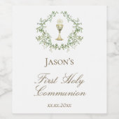 Étiquette Pour Bouteilles De Vin Première communion (Étiquettes simples)