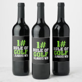 Étiquette Pour Bouteilles De Vin Première Règle De Golf (Bouteilles)