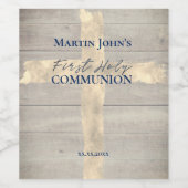Étiquette Pour Bouteilles De Vin Première sainte communion (Étiquettes simples)