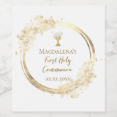 Étiquette Pour Bouteilles De Vin Première sainte communion (Étiquettes simples)