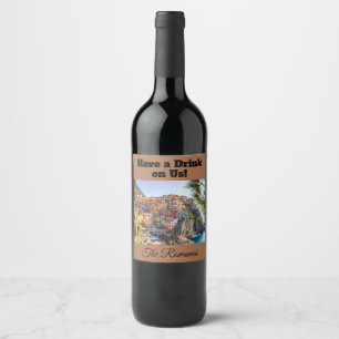 Étiquette Pour Bouteilles De Vin Prenez un verre sur nous ! Personnalisé