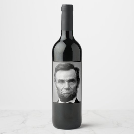 Étiquette Pour Bouteilles De Vin Président Abraham Lincoln (Devant)