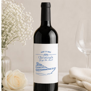 Étiquette Pour Bouteilles De Vin Prêt ou étiquette de vin pour l'enterrement de vie