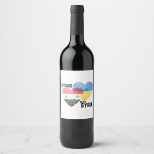 Étiquette Pour Bouteilles De Vin Priez pour la Syrie