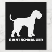 Étiquette Pour Bouteilles De Vin prime de schnauzer géant (Étiquettes simples)