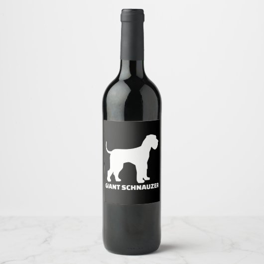 Étiquette Pour Bouteilles De Vin prime de schnauzer géant (Devant)