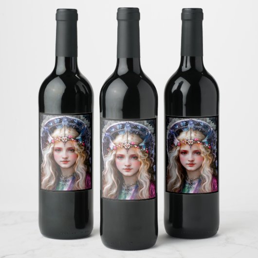 Étiquette Pour Bouteilles De Vin Princesse Viking (Bouteilles)