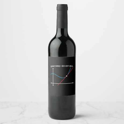 Étiquette Pour Bouteilles De Vin Prof de maths parfois je déraille (Devant)