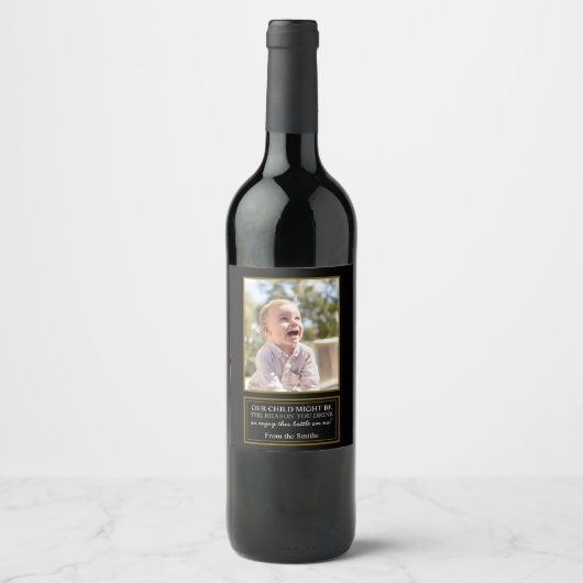 Étiquette Pour Bouteilles De Vin Prof Honnete Étiquette de Vin Présente, Profitez-e (Devant)