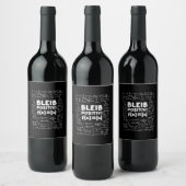 Étiquette Pour Bouteilles De Vin Professeur Cadeaux | Bleib Enseignant Positiv Math (Bouteilles)