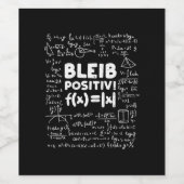 Étiquette Pour Bouteilles De Vin Professeur Cadeaux | Bleib Enseignant Positiv Math (Étiquettes simples)