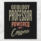 Étiquette Pour Bouteilles De Vin Professeur de géologie Gift (Étiquettes simples)