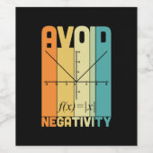 Étiquette Pour Bouteilles De Vin Professeur de mathématiques évitez la négativité (Étiquettes simples)