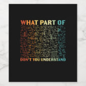 Étiquette Pour Bouteilles De Vin Professeur De Mathématiques Quelle Partie Des Math (Étiquettes simples)