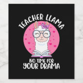 Étiquette Pour Bouteilles De Vin Professeur Llama (Étiquettes simples)