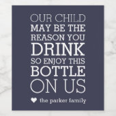 Étiquette Pour Bouteilles De Vin Profitez De Cette Bouteille Sur Nous | Cadeau ense (Étiquettes simples)