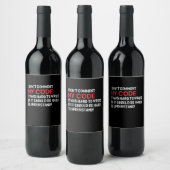 Étiquette Pour Bouteilles De Vin Programmeur Je Ne Commente Pas Mon Code (Bouteilles)