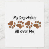 Étiquette Pour Bouteilles De Vin Promenades de chiens (Étiquettes simples)