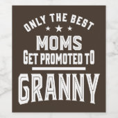 Étiquette Pour Bouteilles De Vin Promu à Granny (Étiquettes simples)