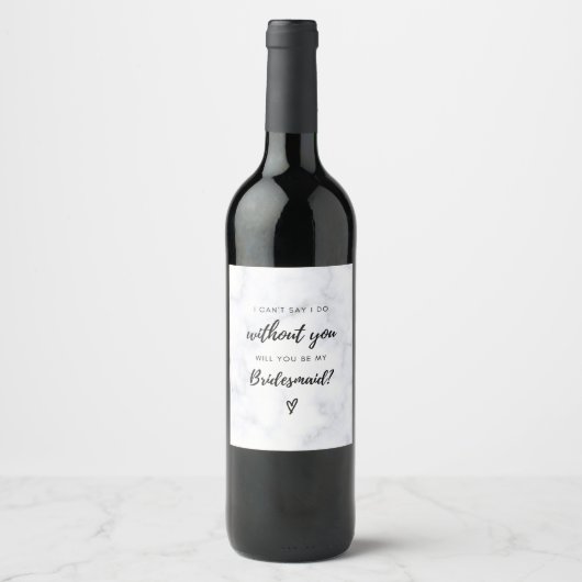 Étiquette Pour Bouteilles De Vin Proposition Bridesmaid (Devant)