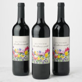 Étiquette Pour Bouteilles De Vin Proposition d'aide d'entretien pour Fleurs sauvage (Bouteilles)