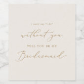 Étiquette Pour Bouteilles De Vin Proposition d'aide-mémoire en or et en crème (Étiquettes simples)