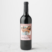 Étiquette Pour Bouteilles De Vin Proposition d'aide-ménagère Rose moderne (Devant)