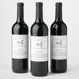 Étiquette Pour Bouteilles De Vin Proposition de la partie nuptiale