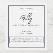 Étiquette Pour Bouteilles De Vin Proposition de la partie nuptiale (Étiquettes simples)