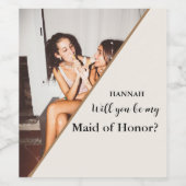 Étiquette Pour Bouteilles De Vin Proposition de la servante d'honneur moderne Serez (Étiquettes simples)