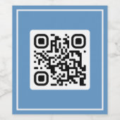 Étiquette Pour Bouteilles De Vin Proposition de QR - Me Marierez-Vous ? Bleu (Étiquettes simples)