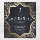 Étiquette Pour Bouteilles De Vin Proposition de servante aux frontières Gold déco (Étiquettes simples)