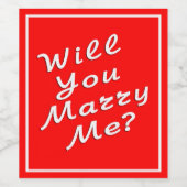 Étiquette Pour Bouteilles De Vin Proposition mariage - Voulez-Vous M'Épouser ? (Étiquettes simples)