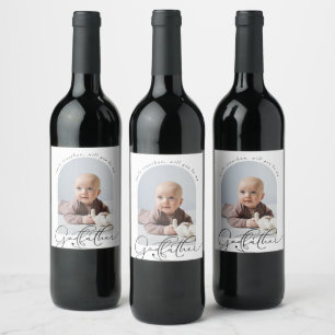 Étiquette Pour Bouteilles De Vin Proposition minimaliste de parrain Photo