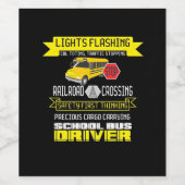 Étiquette Pour Bouteilles De Vin Proud Bus Driver (Étiquettes simples)