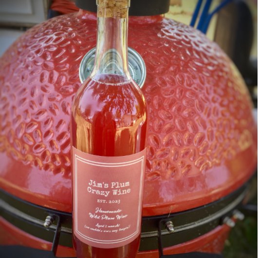 Étiquette Pour Bouteilles De Vin Prune sauvage faite maison drôle