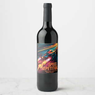Étiquette Pour Bouteilles De Vin Puissance Vitesse