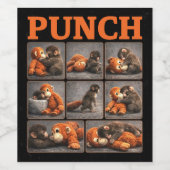Étiquette Pour Bouteilles De Vin Punch Bébé Singe (Étiquettes simples)
