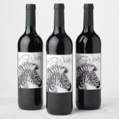 Étiquette Pour Bouteilles De Vin PUNKED - Étiquette de vin Zebra (Bouteilles)