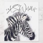 Étiquette Pour Bouteilles De Vin PUNKED - Étiquette de vin Zebra (Étiquettes simples)