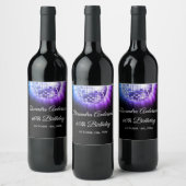 Étiquette Pour Bouteilles De Vin Purple 60e anniversaire Disco Ball 70's (Bouteilles)
