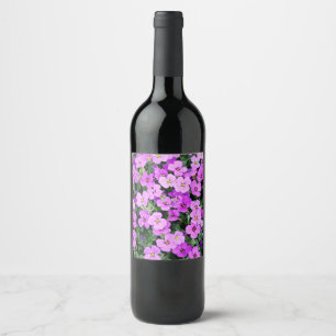 Étiquette Pour Bouteilles De Vin Purple Flowers